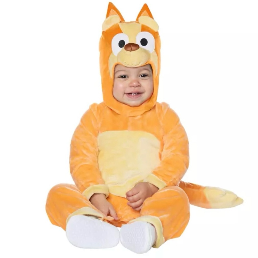 Spirit Halloween Baby Bingo - Bluey Costume Jumpsuit with Tail & Headpiece